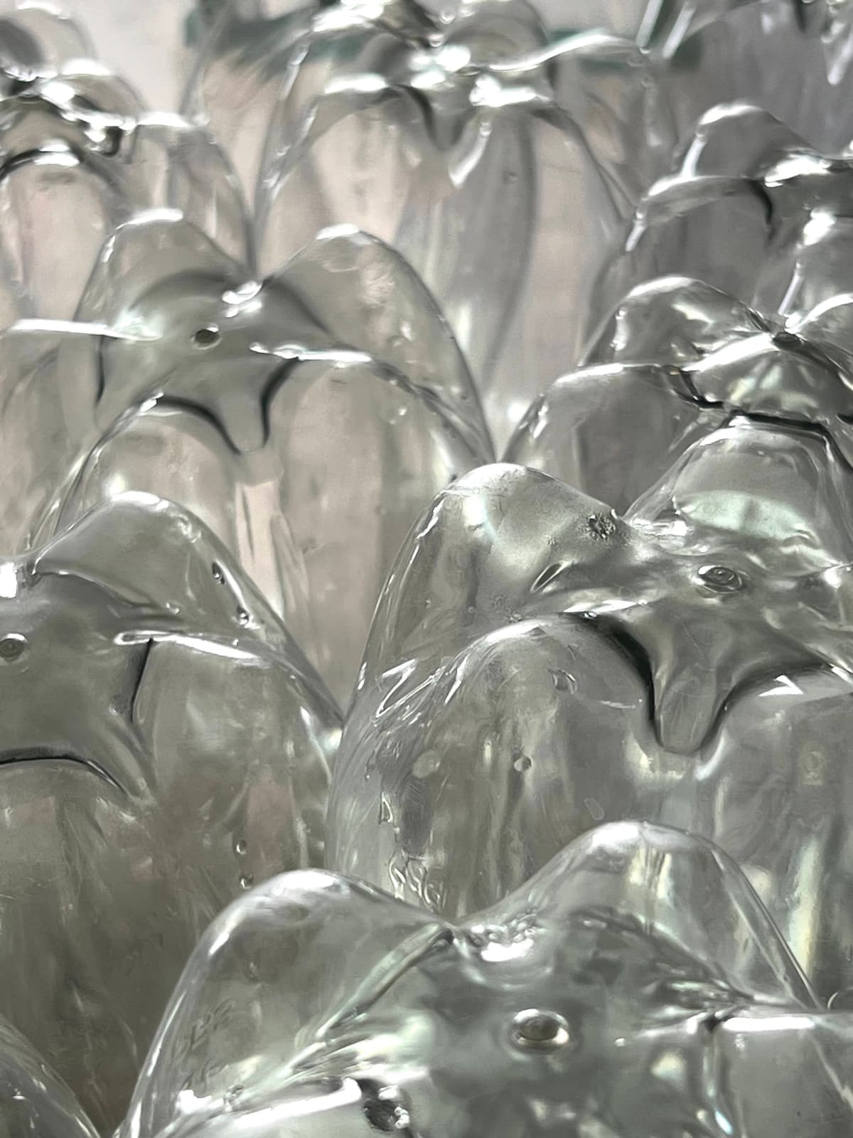 Close up of many PET bottles